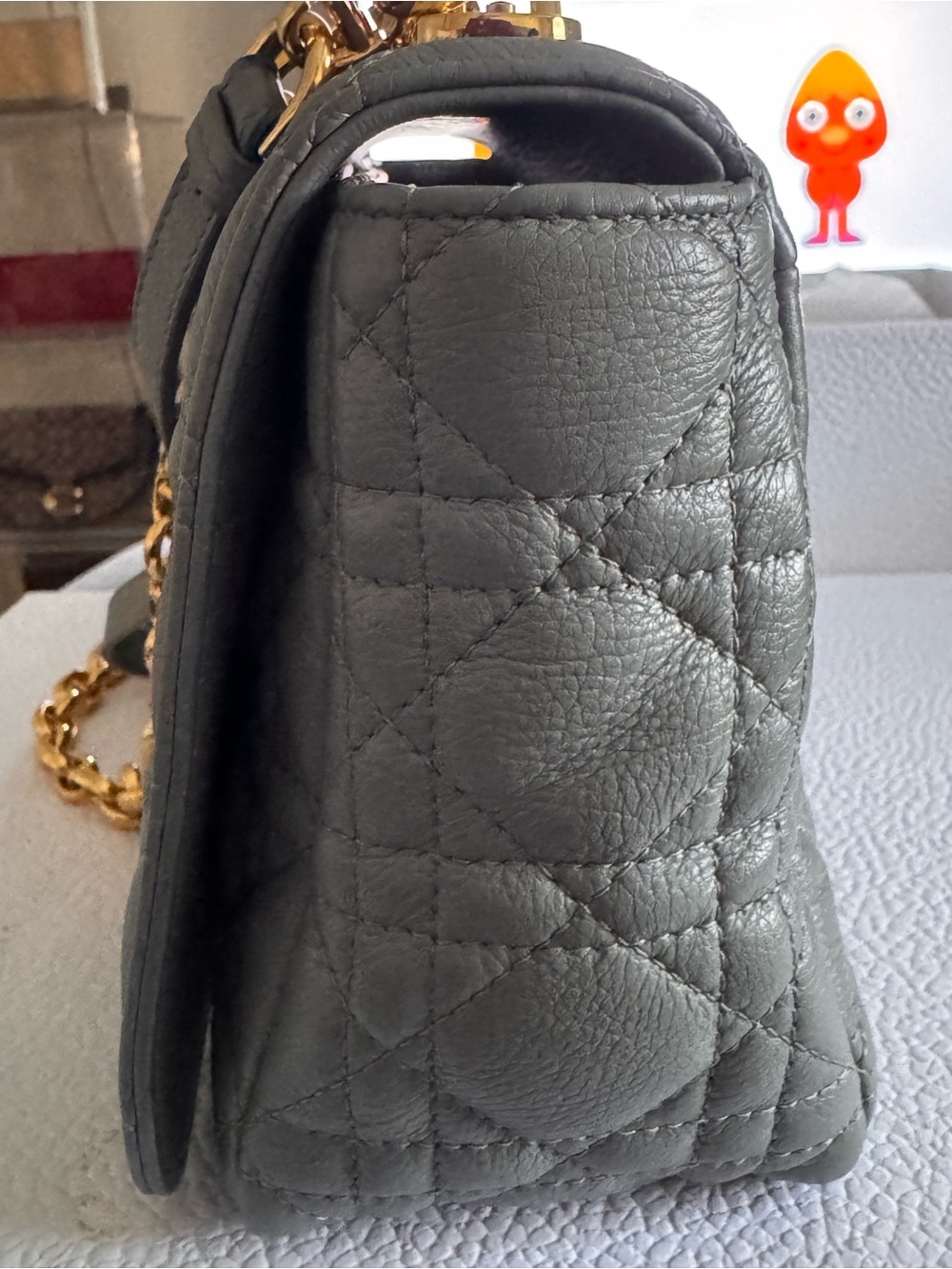 FIRM PRICE Dior Caro Medium - Stone Grey - Picture 5 of 10